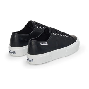 Superga - Scarpe da donna Donna Nero - 3740 Platform Vegan Tumbled Material Leggera