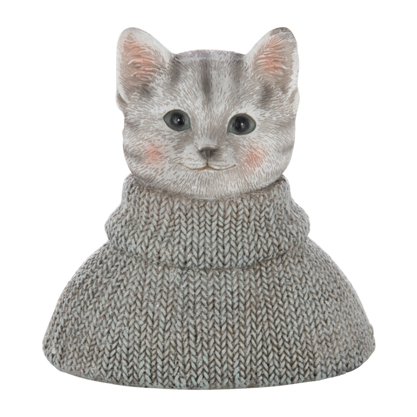 J-Line figurine Chat Pull Buste - polyrésine - bleu/blanc