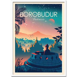 Affiche - Borobudur Indonesia - Studio Inception