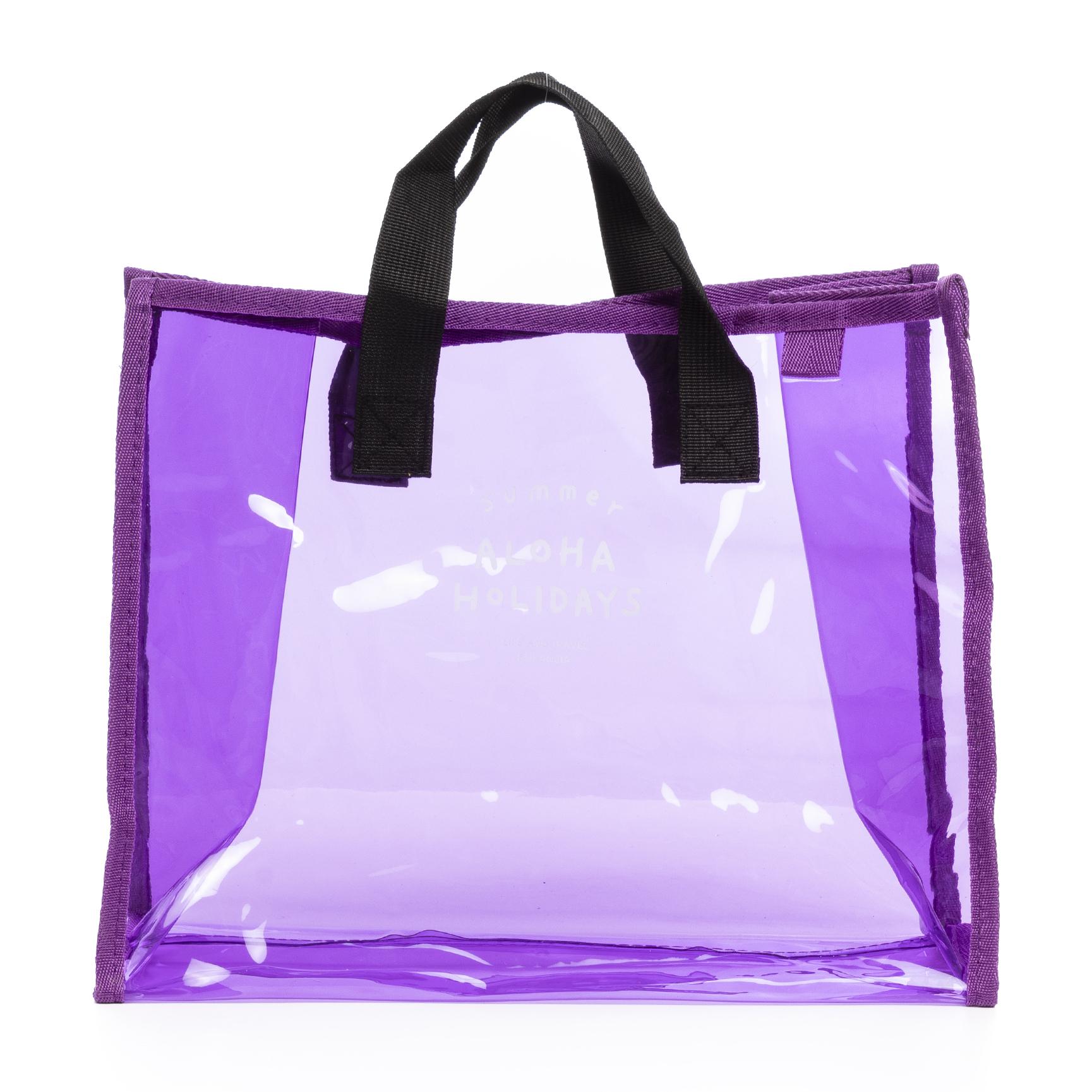 Zeme bolso shopper de PVC transparente.