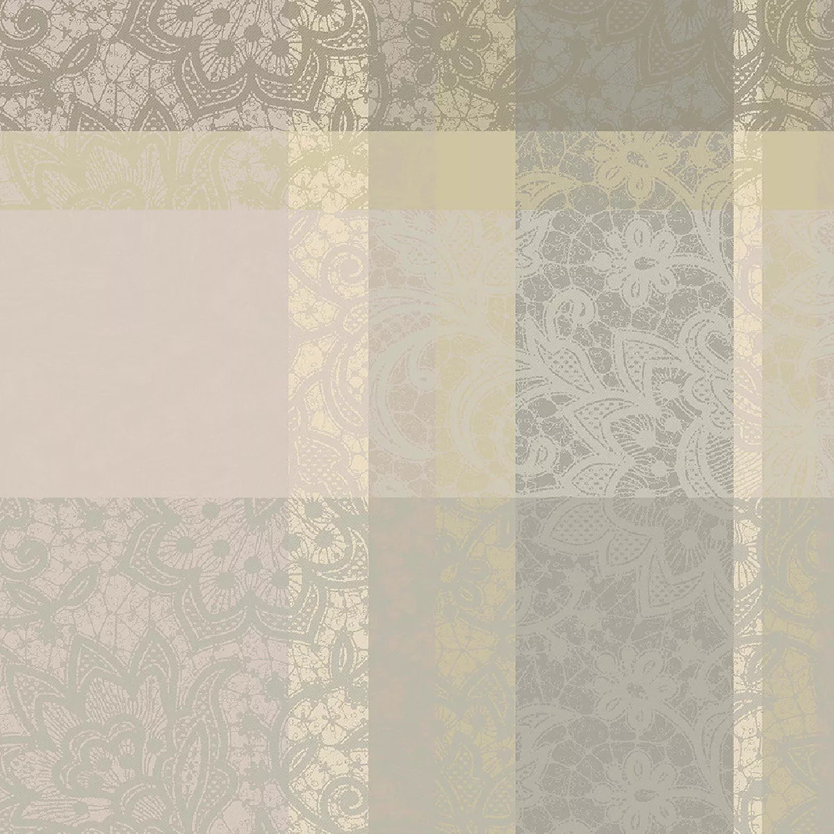 Serviette pur coton motif jacquard beige Mille dentelles naturel