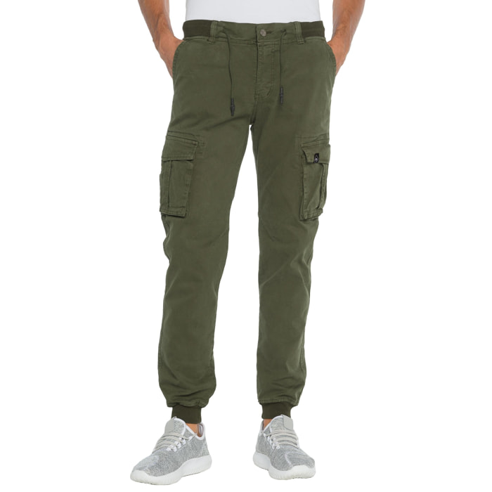 Pantalone Hot Buttered Tinaroo con tasconi Verde Militare