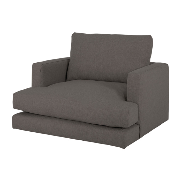 Sillón tono gris oscuro de 105cm Alto: 85 Largo: 108 Ancho: 105