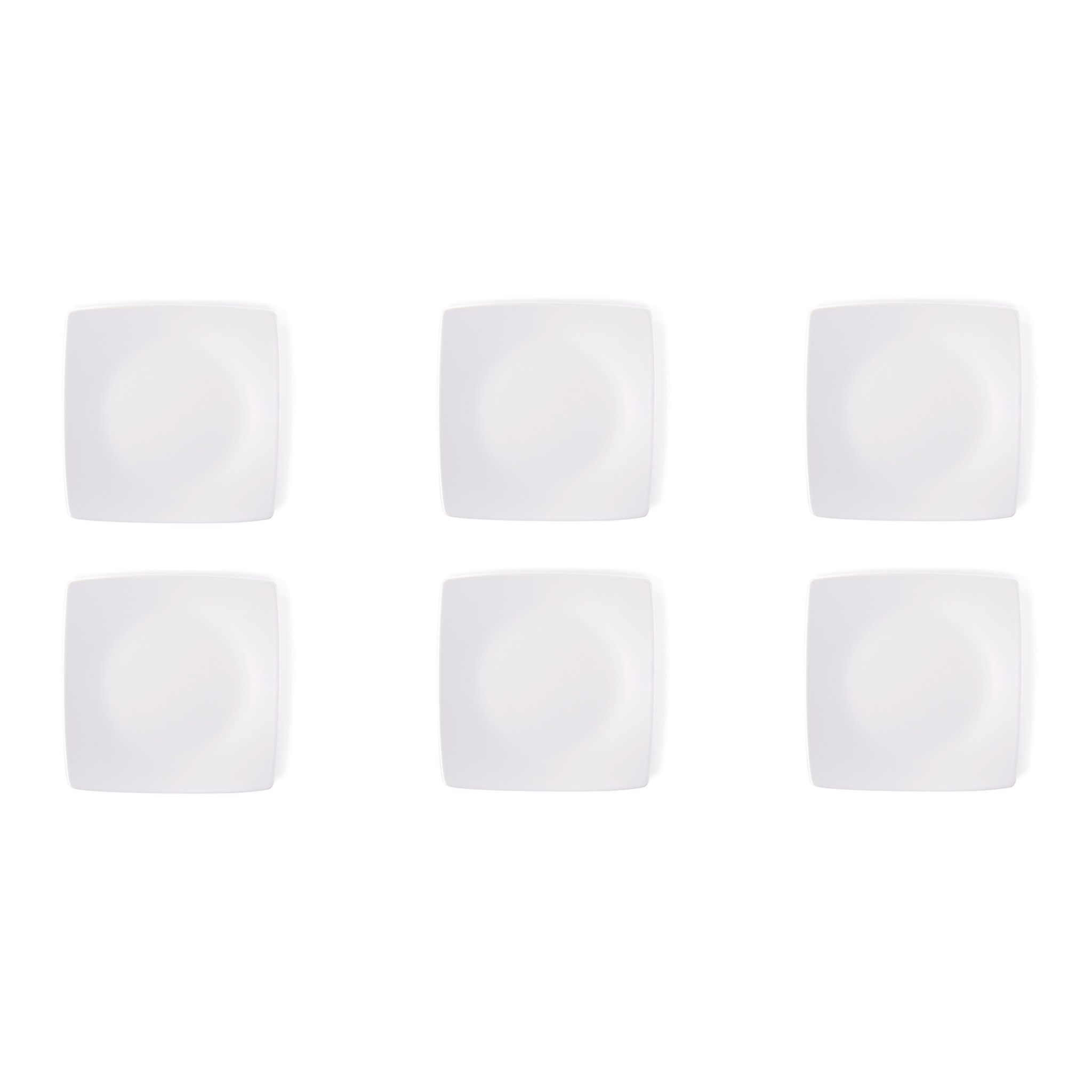 Set de 6 assiettes à dessert Excelsa Eclipse, céramique, blanc mate
