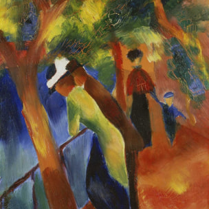 Tableau célèbre August Macke Sunny Path Toile imprimée