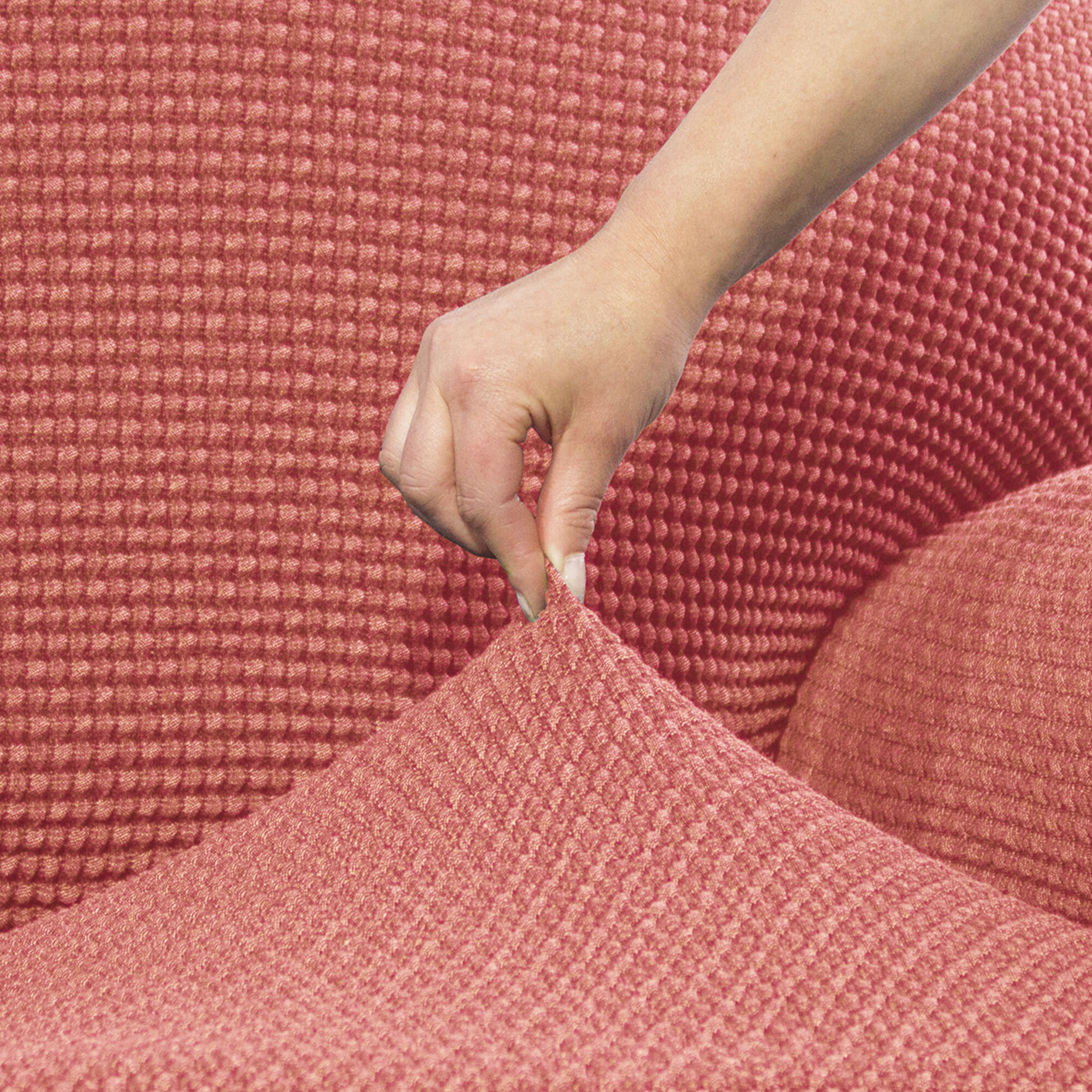 Funda para Chaise Longue derecha (visto de frente ) brazo largo SÚPER ELÁSTICA con RELAX modelo HELENA