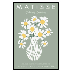 Affiche encadrée bouquet fleurs matisse Affiche + cadre en métal - Noir
