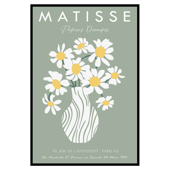 Affiche encadrée bouquet fleurs matisse Affiche + cadre en métal - Noir