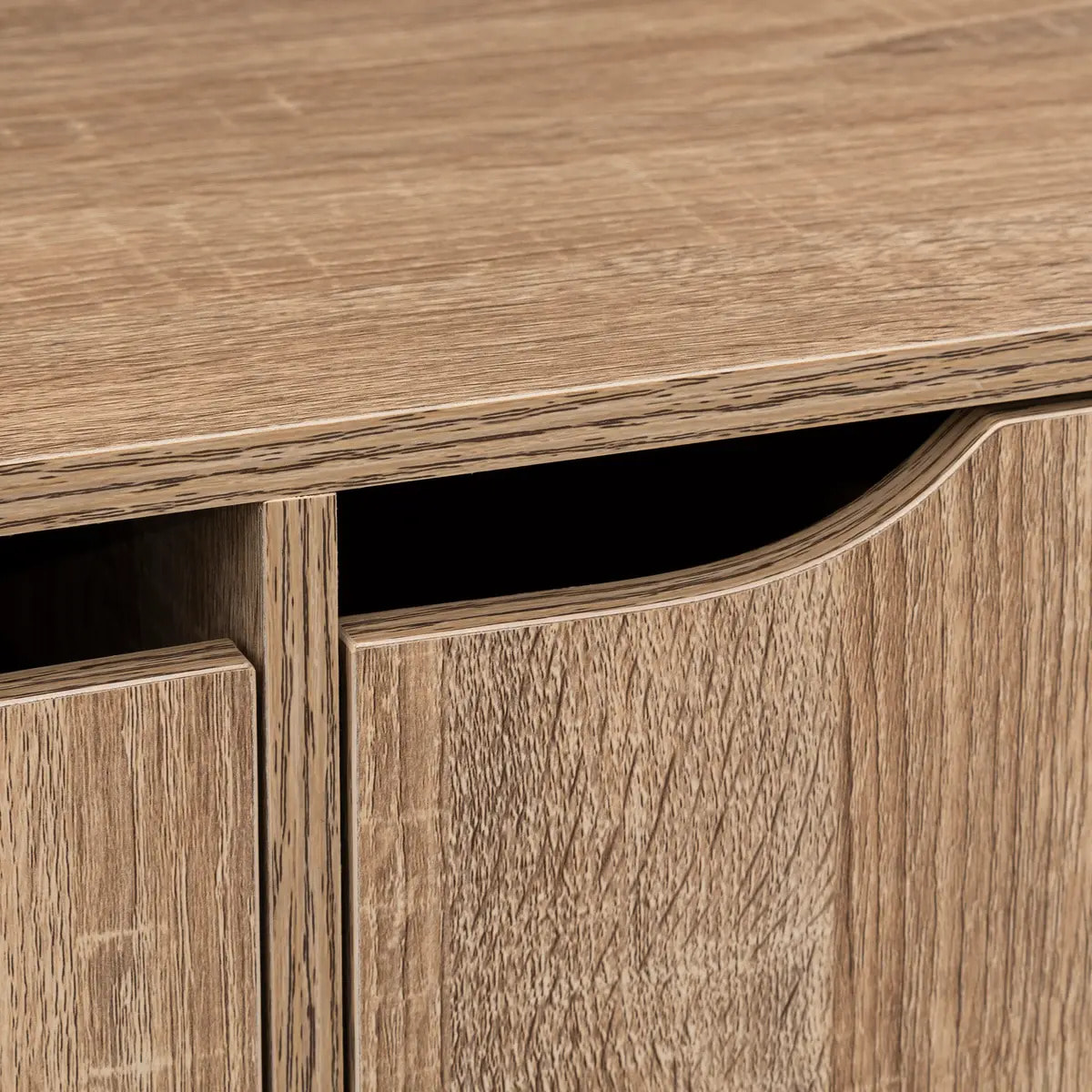 Étagère 6 cases porte "Mix N' Modul" effet bois naturel