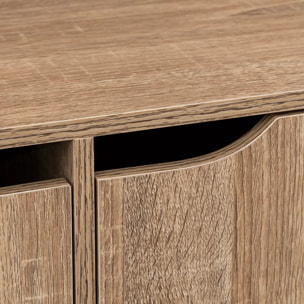 Étagère 6 cases porte "Mix N' Modul" effet bois naturel