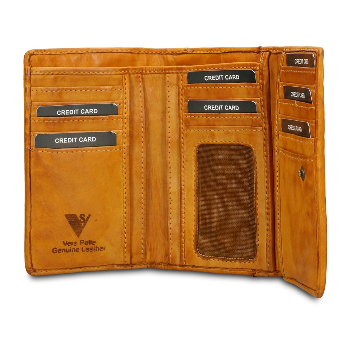 Portafoglio uomo in vera pelle - Modello Boreal - Casual - 14.0 x 9.0 x 4.5 cm