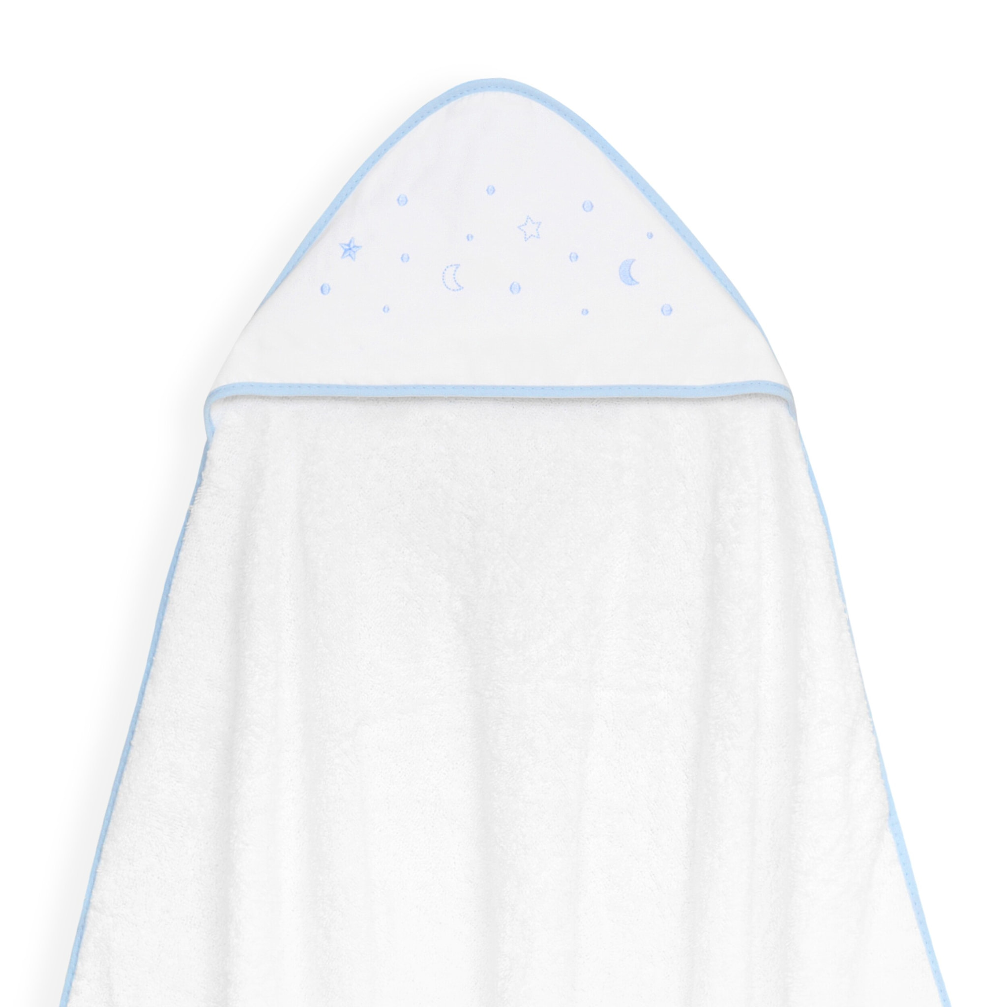 Capa Baño Algodón Estrellas Lunas Bodoques & Babero redondo