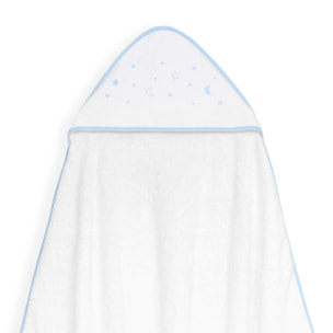 Capa Baño Algodón Estrellas Lunas Bodoques & Babero redondo