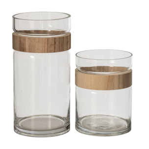 J-Line vase cylindre - verre - naturel/transparent - large
