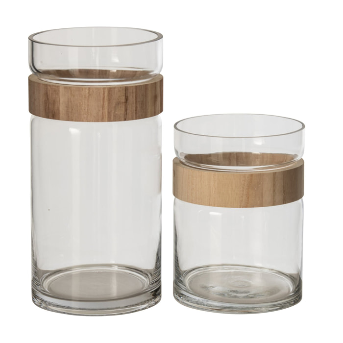 J-Line vase cylindre - verre - naturel/transparent - large