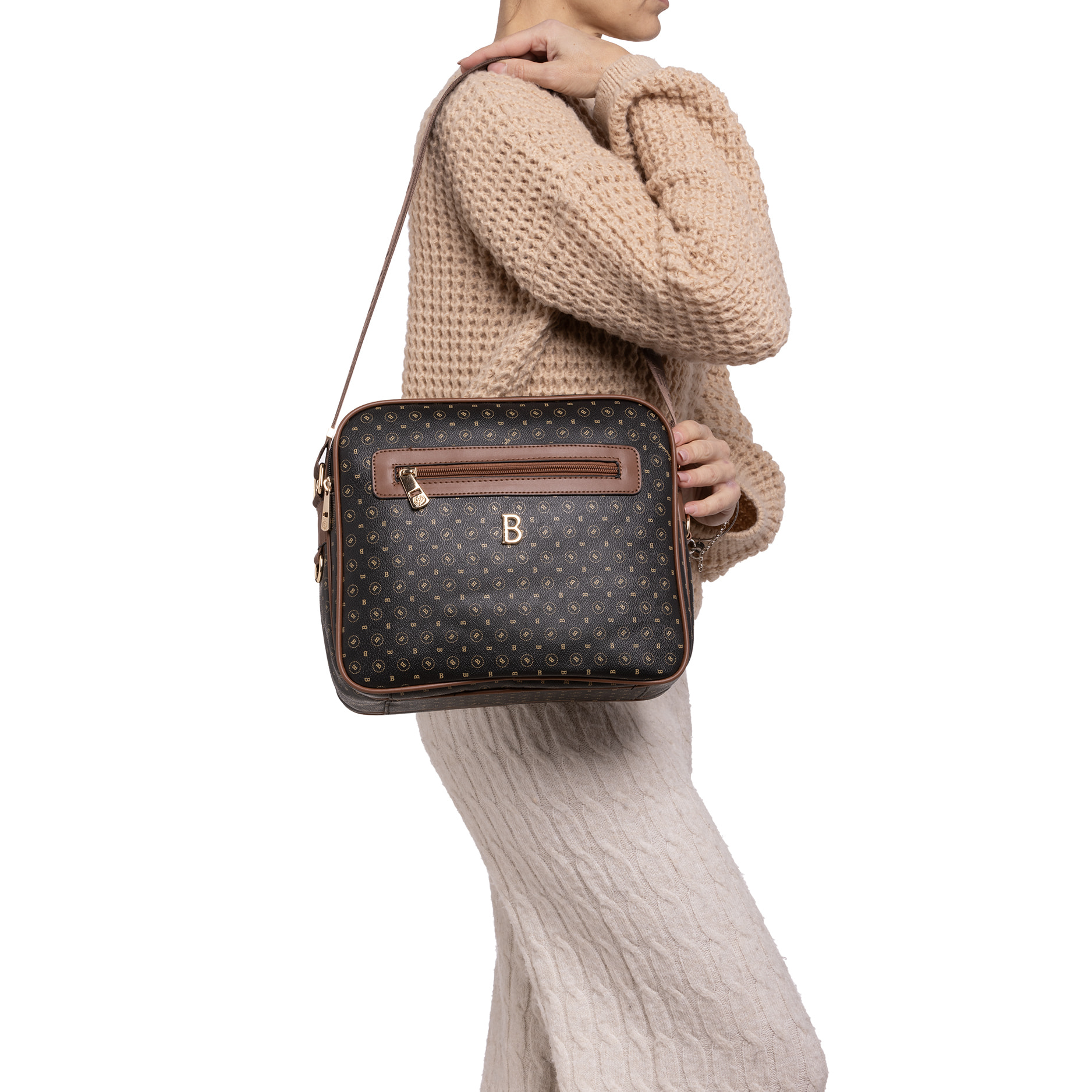 Borsa a tracolla  da donna ecopelle Prodotto Vegano 24x29x11 cm