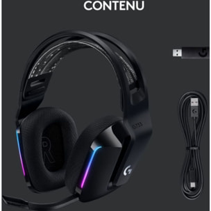 Casque gamer LOGITECH G733 Lightspeed Black