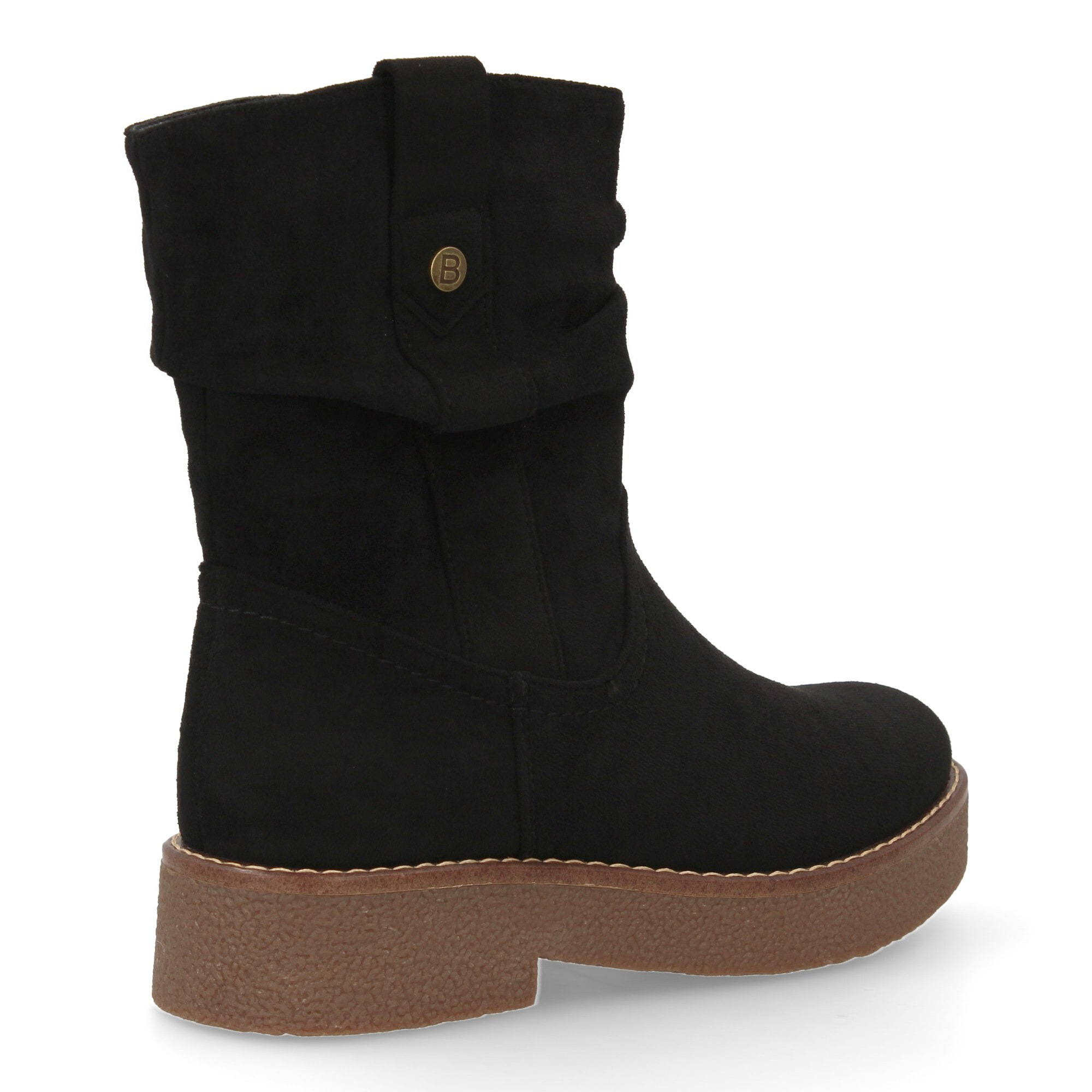 Botines planos para Mujer, cómodos y elegantes, diseño moderno con caña arrugada