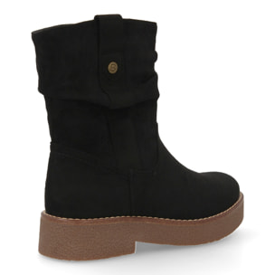 Botines planos para Mujer, cómodos y elegantes, diseño moderno con caña arrugada