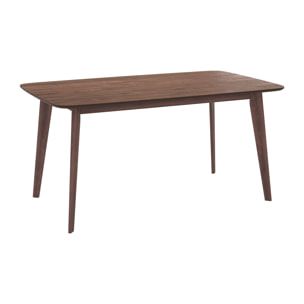 Table rectangulaire 6 personnes en bois foncé 150 cm - Oman