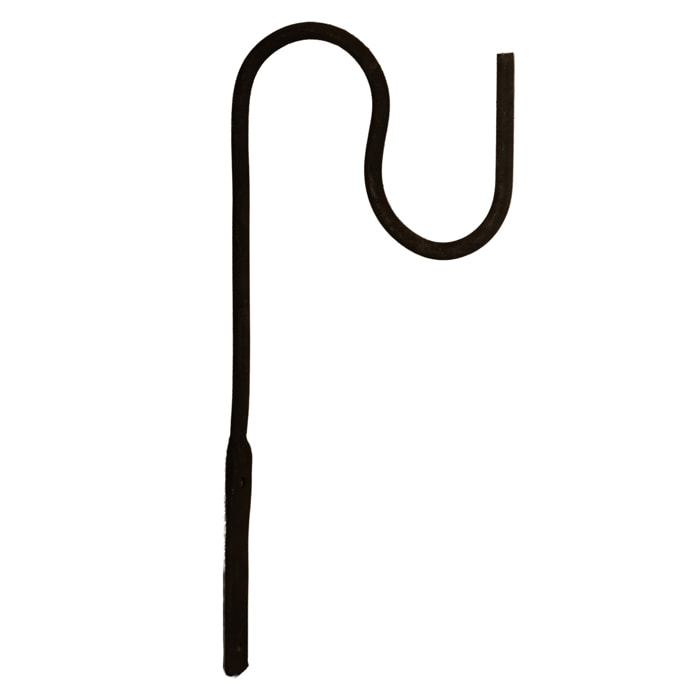 Grande Patère Crochet en S brut - Noir