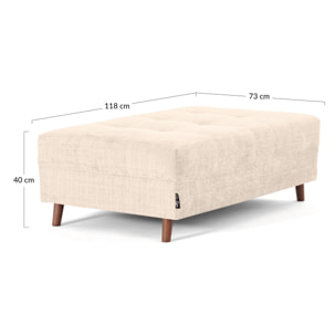 Rune - pouf en velours texturé - Prune