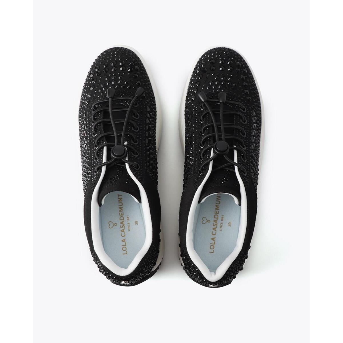 Sneakers nere con plateau e glitter