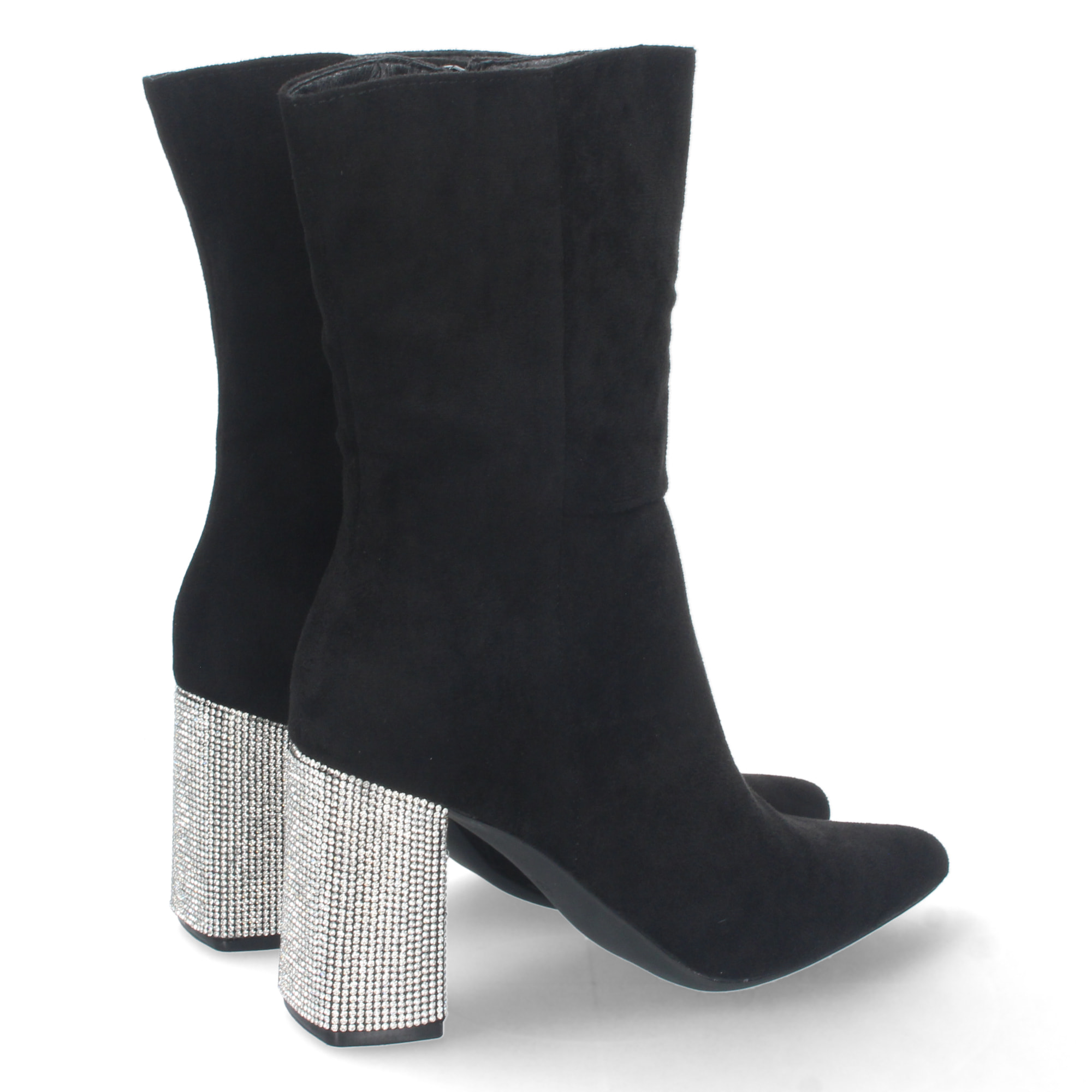 Botin de Tacon con Strass y Cremallera