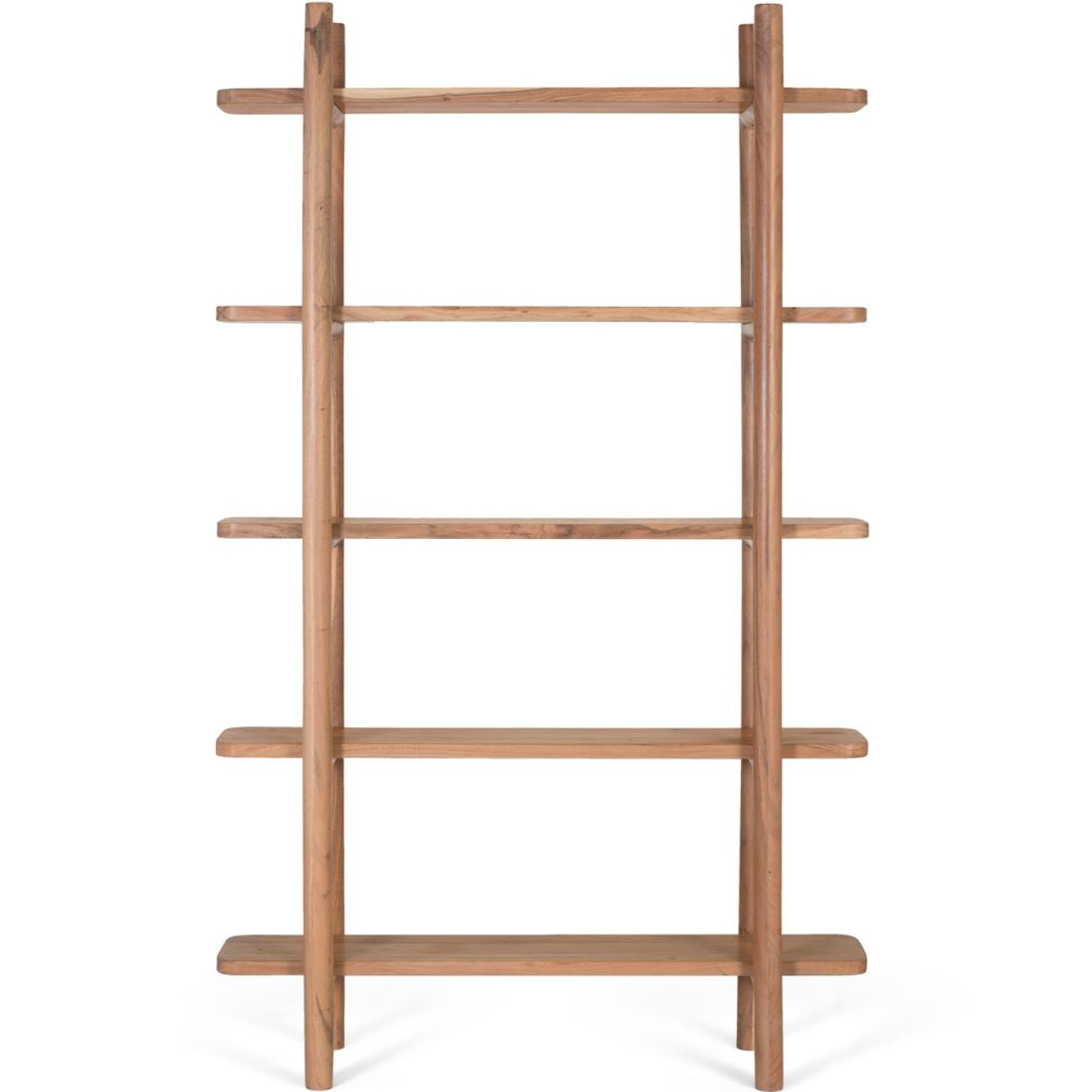 Librería de Madera de Acacia 110 Cm Estilo Rústico Moderno