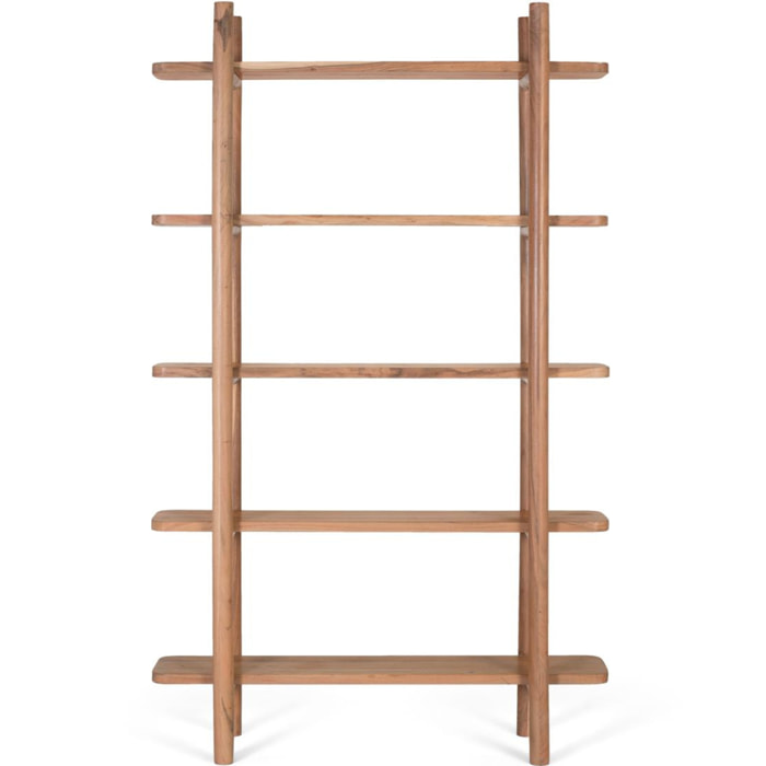 Librería de Madera de Acacia 110 Cm Estilo Rústico Moderno