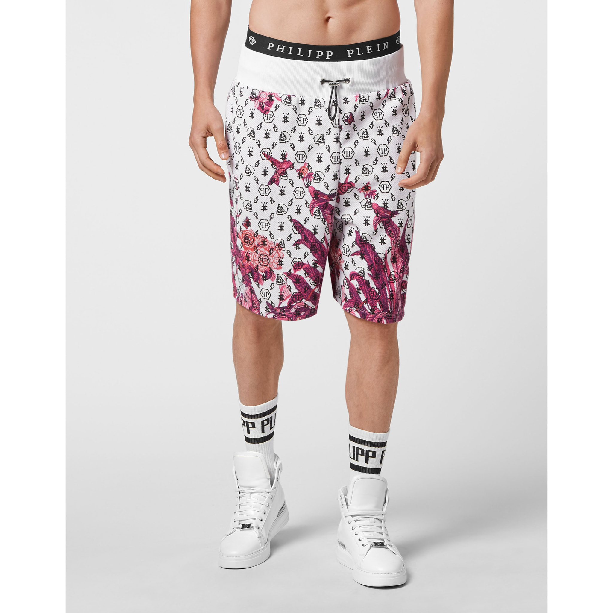 PHILIPP PLEIN Jogging Shorts Flowers