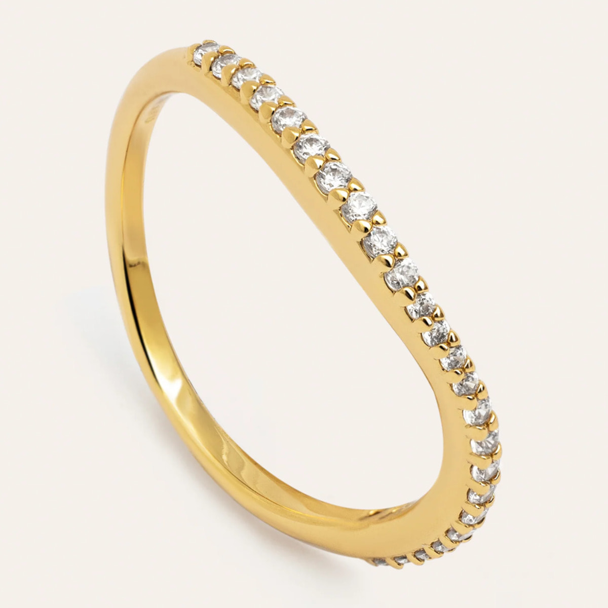 Anillo Fino Scarlett Blanco Baño Oro