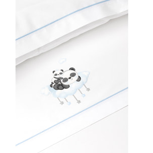 Sábanas Cuna y Kit  Peine con Cepillo de Don Algodón Panda Nube
