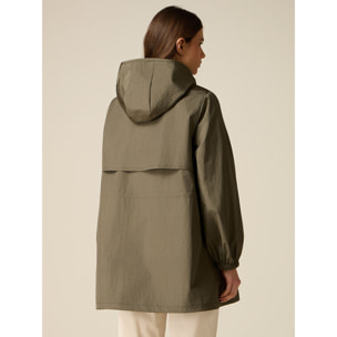 Oltre - Parka con zip e cappuccio - Verde militare