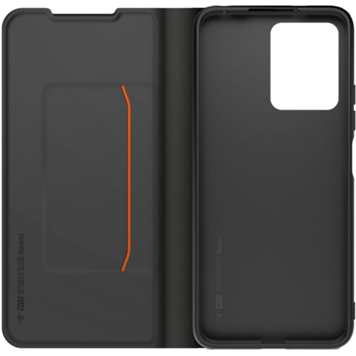 Etui avec cordon MADE FOR XIAOMI Redmi 13 4G folio noir + dragonne