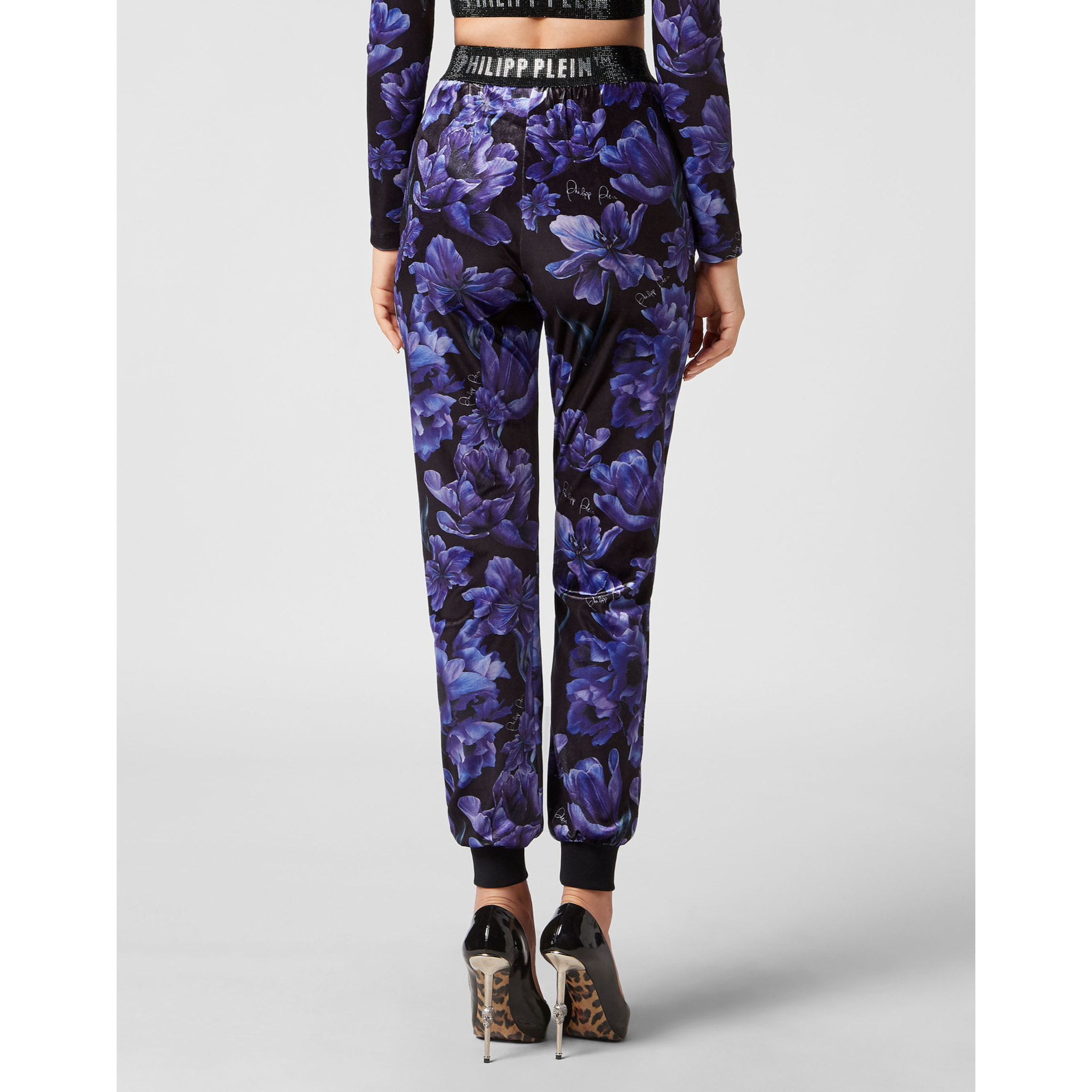 PHILIPP PLEIN Pantalones de chándal FLOWERS