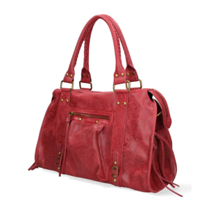 Borsa a spalla da donna - Modello Elara - Vera pelle - 41.0 x 28.0 x 13.0 cm