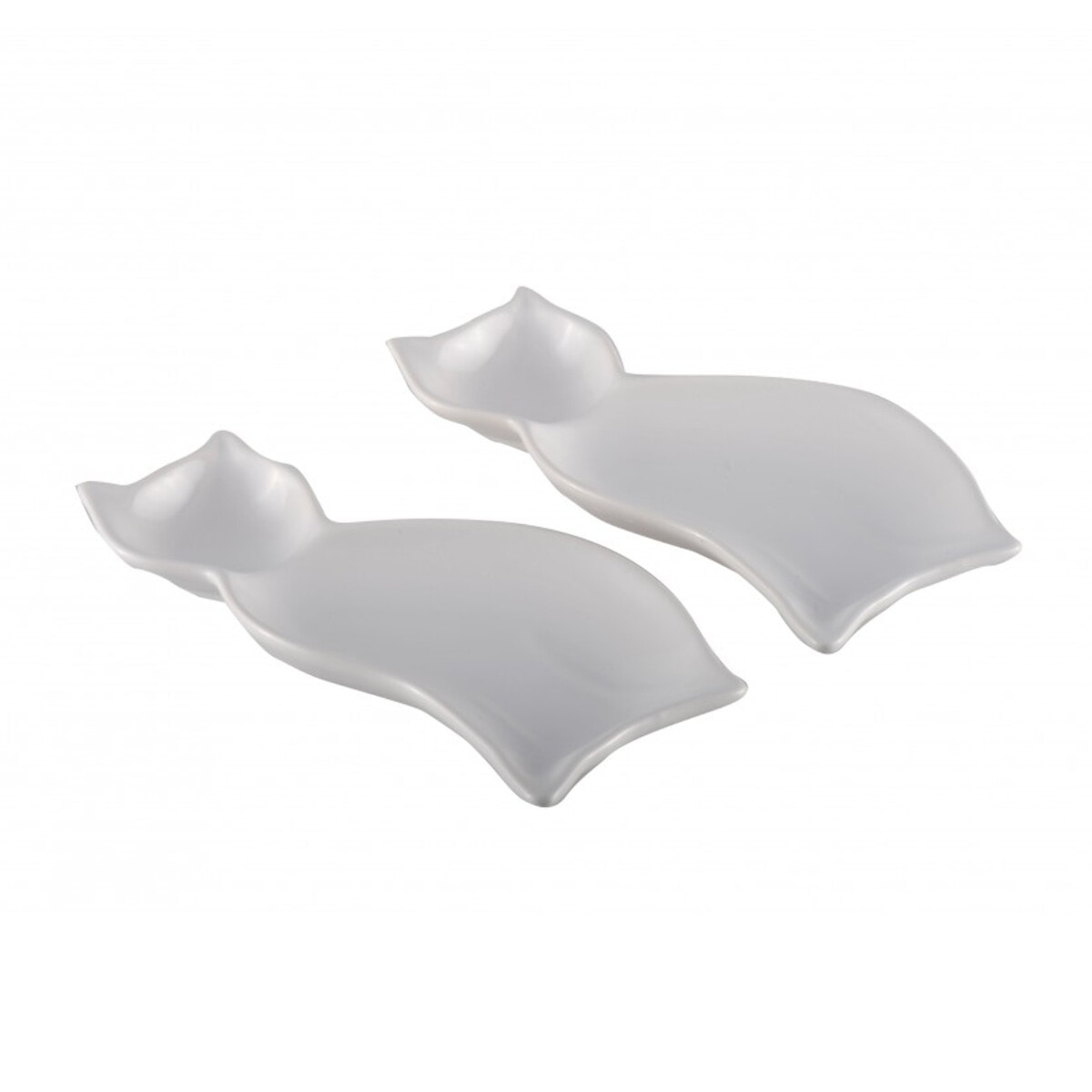 Coupelles chat en porcelaine 20cm- lot de 2