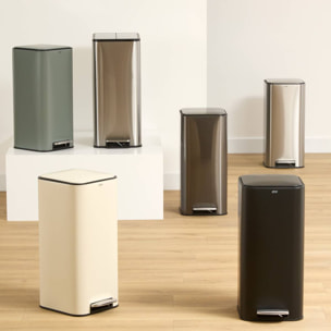 Poubelle Delta avec Pedale 2x28L Inox