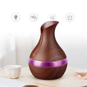 Humidificador de 300ml con luces Led RGB.