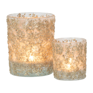 J-Line photophore Paillettes - verre - champagne - large