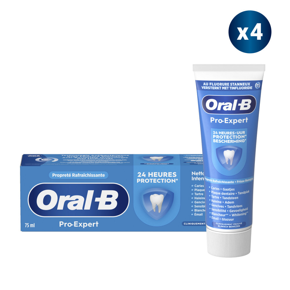 Lot de 4 dentifrices PRO EXPERT - Nettoyage Intense - 75ML