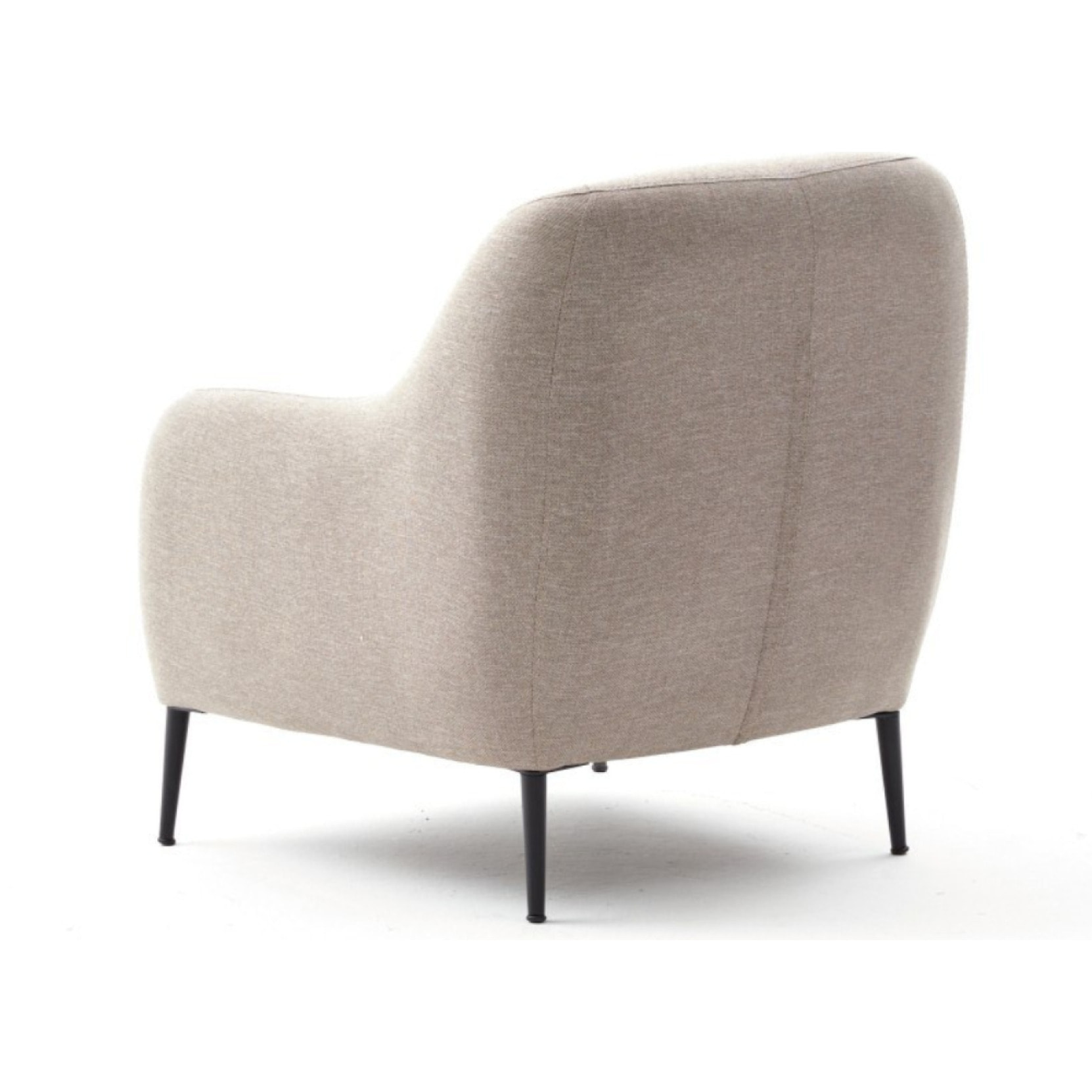 Fauteuil beige avec coussin en lin ELOI