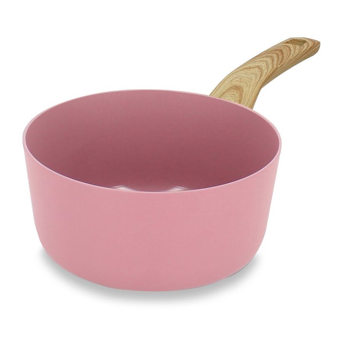 Casserole 18cm en aluminium recyclé lilas - tous feux COLORAMA