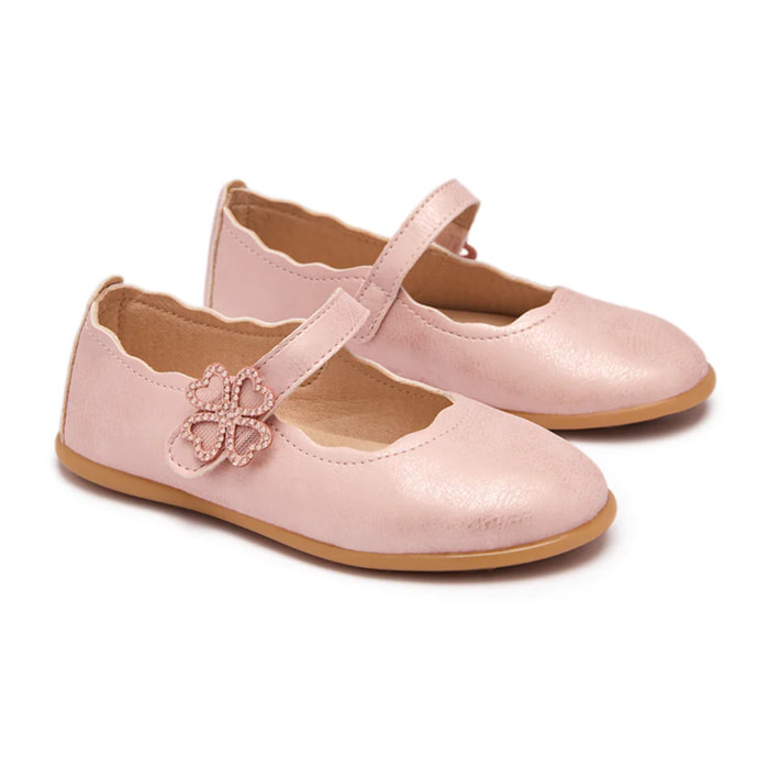 Bailarina de Niña con Corazones Brillantes en Rosa