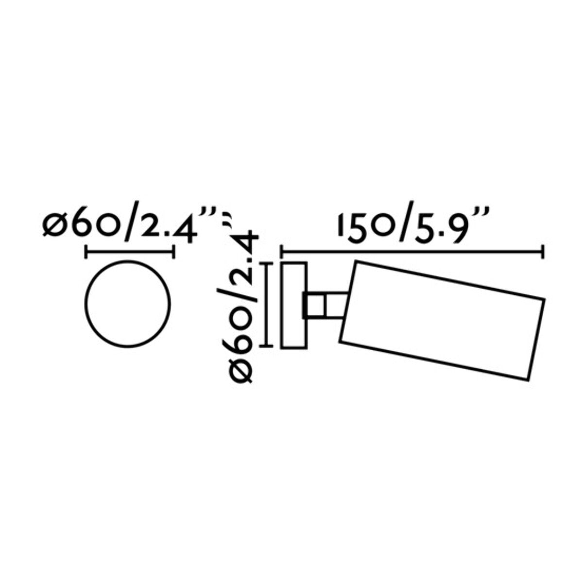 STAN LED Lámpara proyector negro 2700K