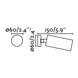 STAN LED Lámpara proyector negro 2700K