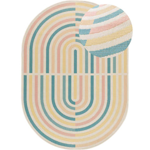 MANILA Alfombra ovalada de exterior-interior en tonos pastel