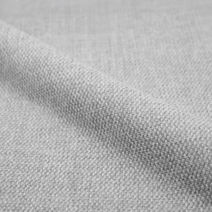 Chaise en bois d'hévéa et tissu gris clair - Héloïse