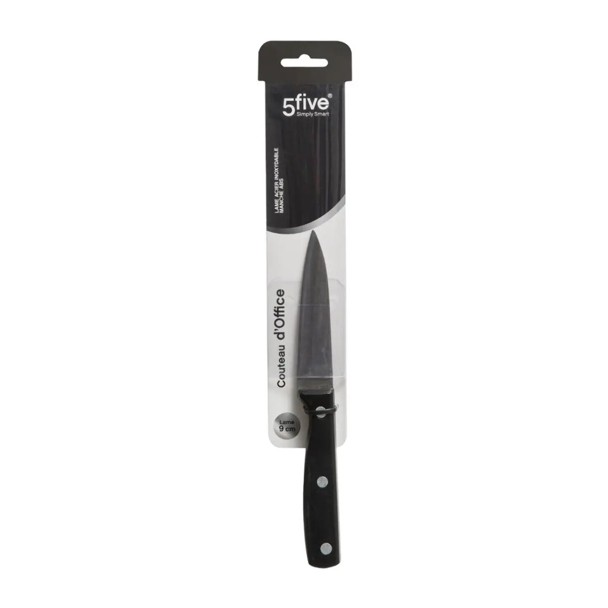Couteau d'office inox "Essentiel Black" lame 9cm